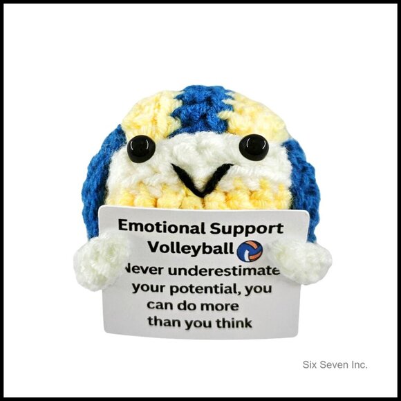 Other - Handmade Crochet Volleyball Doll, Acrylic Fiber, Emotional Support Gift
